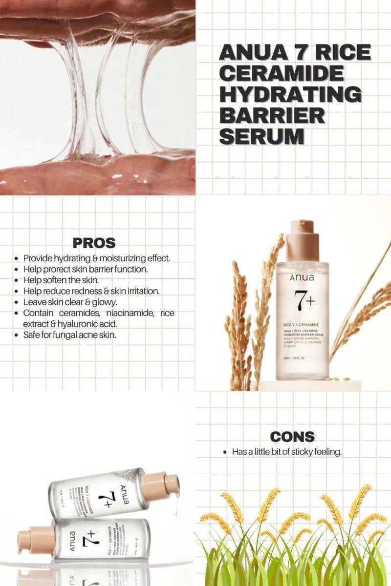 ANUA 7 RICE CERAMIDE HYDRATING BARRIER SERUM