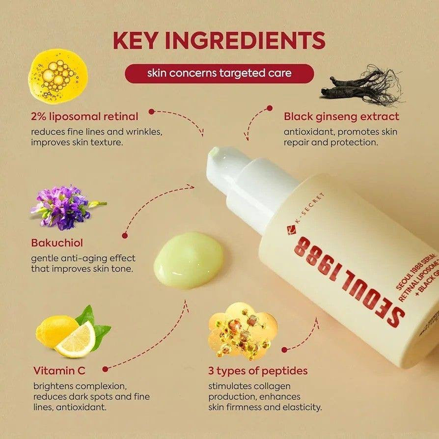 KSECRET Seoul 1988 Serum Retinal Liposome 2% + Black Ginseng