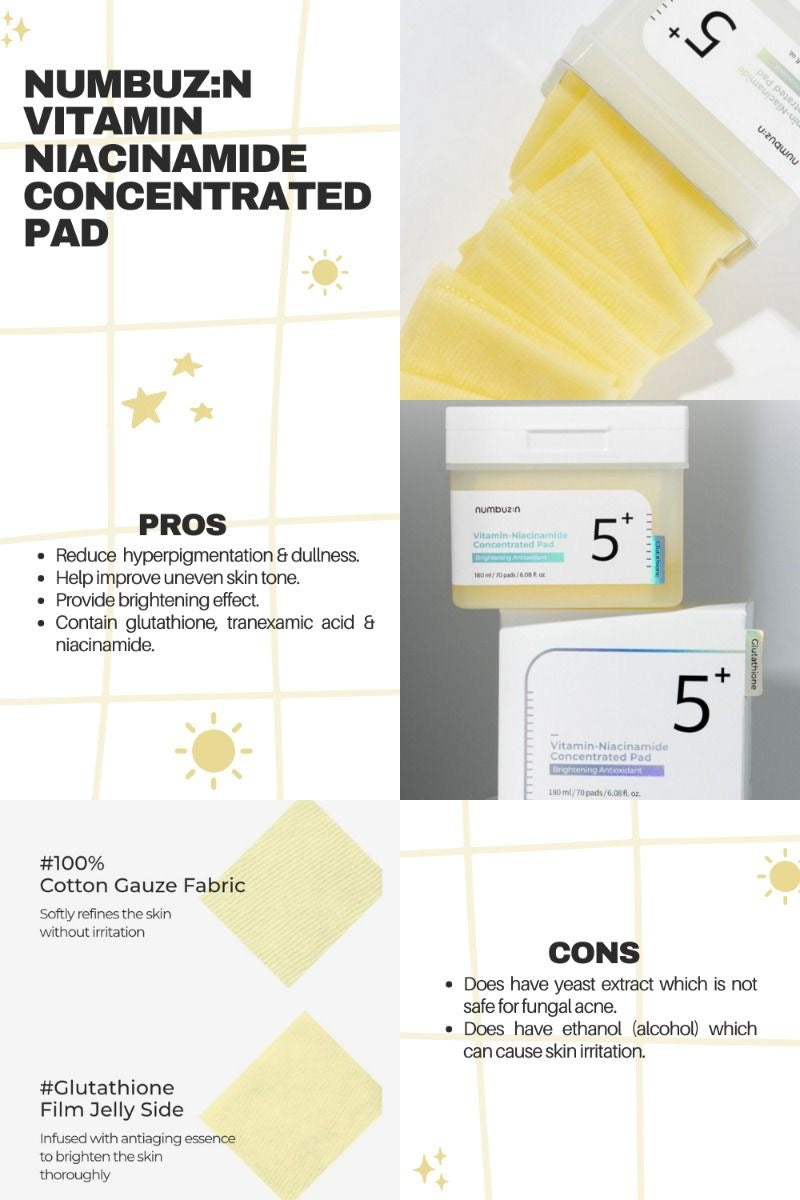Numbuzin No.5+ Vitamin-Niacinamide Concentrated Pad