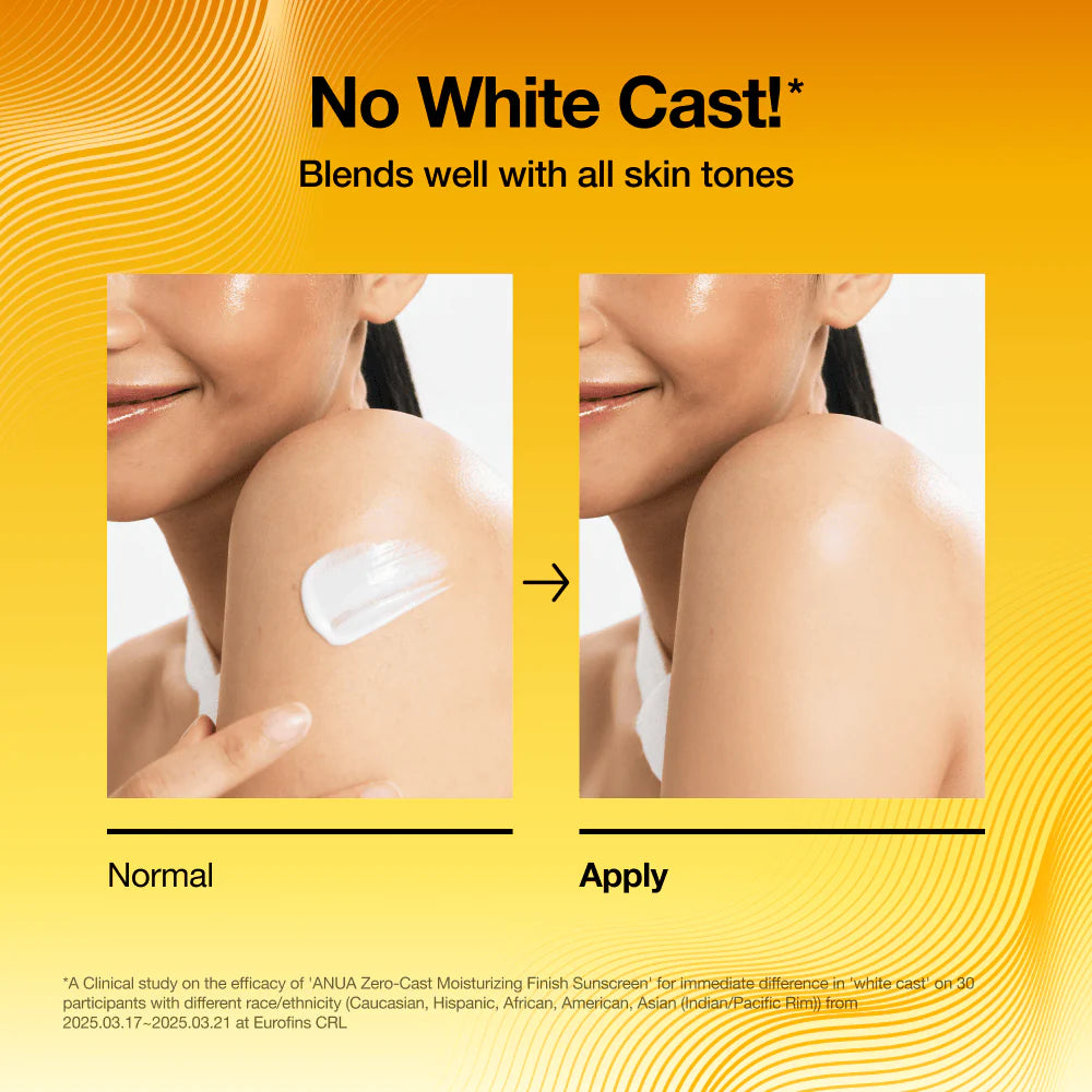 Anua Zero-Cast Moisturizing Sunscreen SPF 50