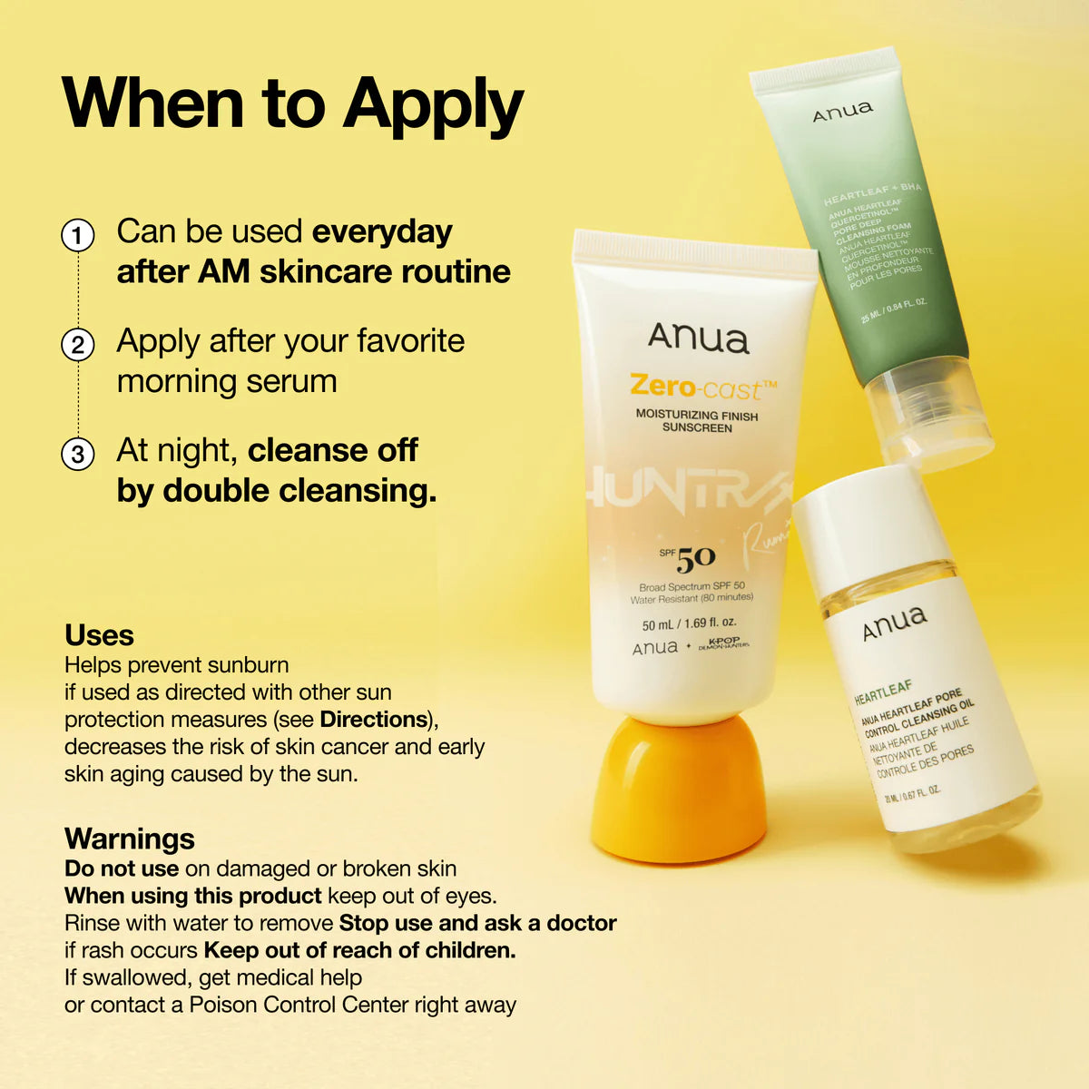 Anua Zero-Cast Moisturizing Sunscreen SPF 50