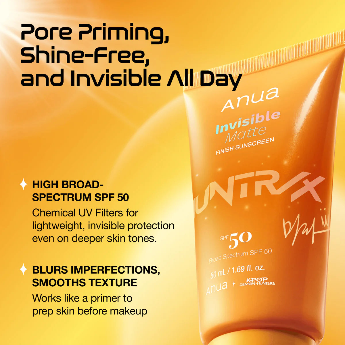 Anua Invisible Matte Finish Sunscreen