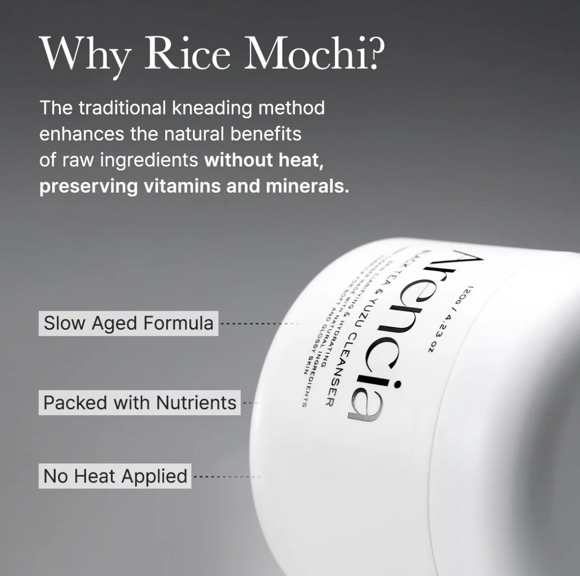 Arencia Black Tea Rice Mochi Cleanser