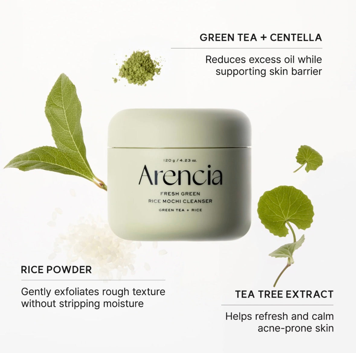 Arencia Fresh Green Rice Mochi Cleanser