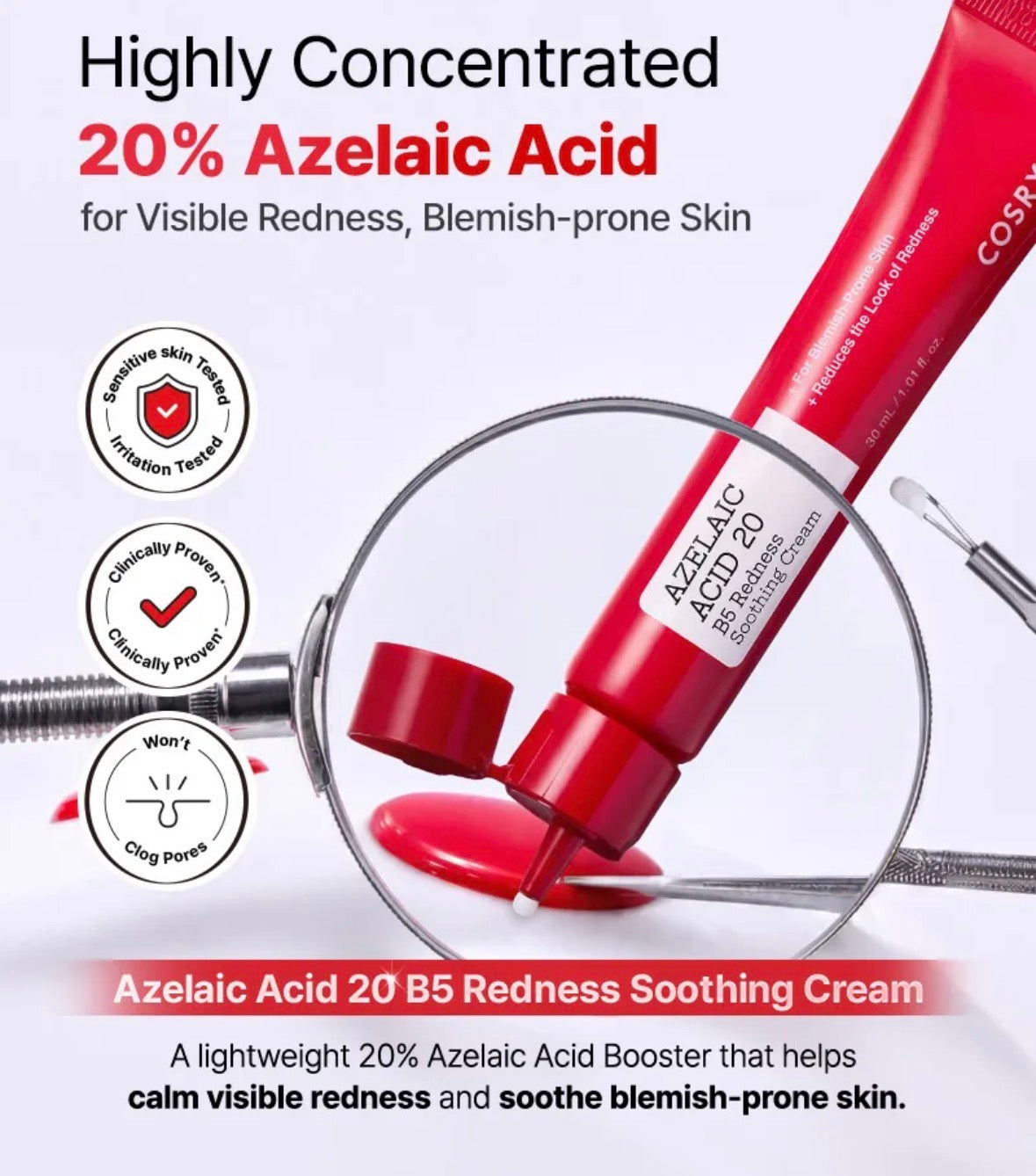 COSRX Azelaic Acid 20 B5 Redness Soothing Cream