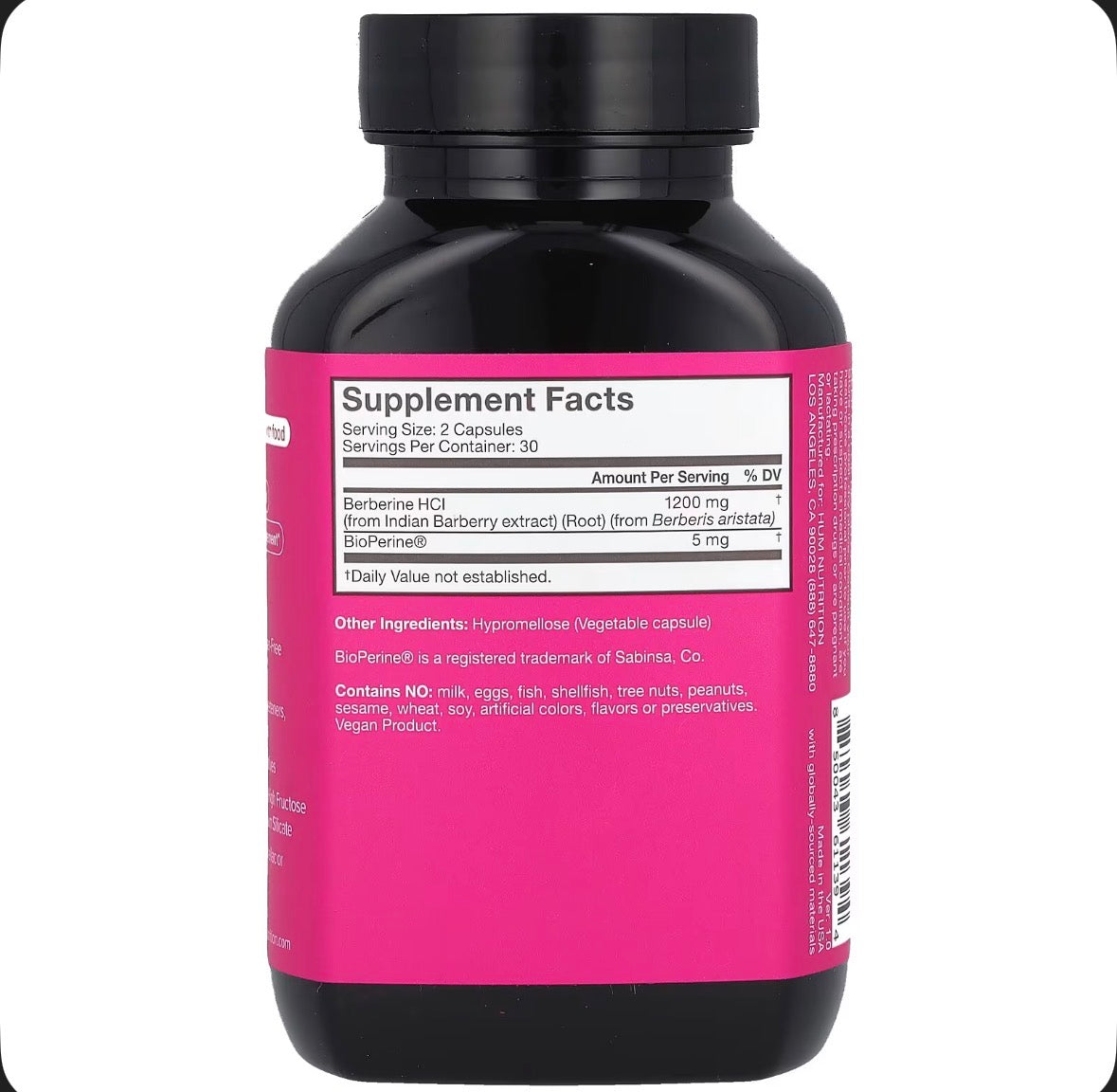 Best of Berberine, 60 Vegan Capsules (600 mg per Capsule)