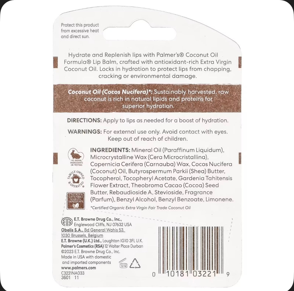 Palmers Coconut Hydrate Lip Balm (2 pack)