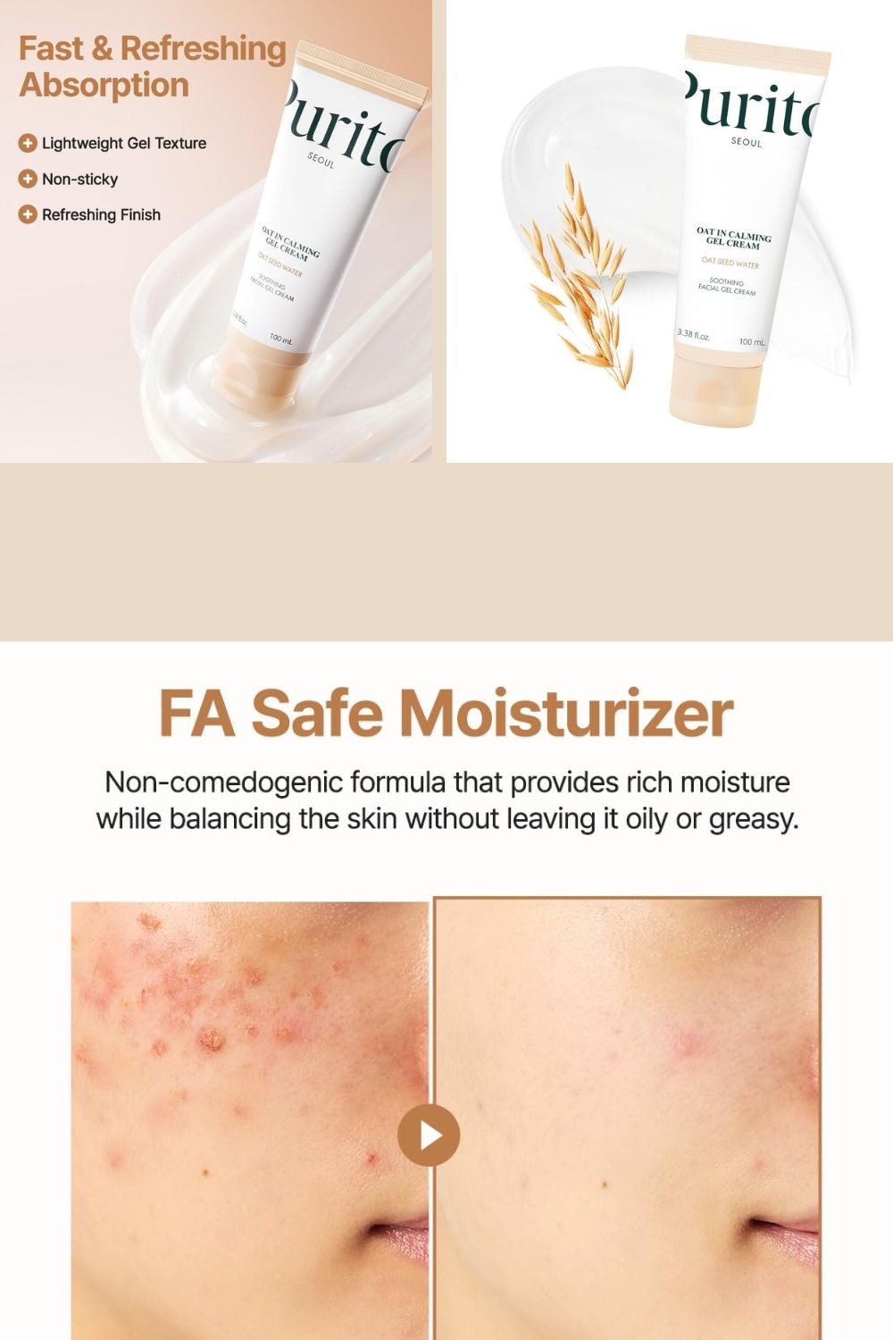 Purito SEOUL - Oat-in calming gel cream