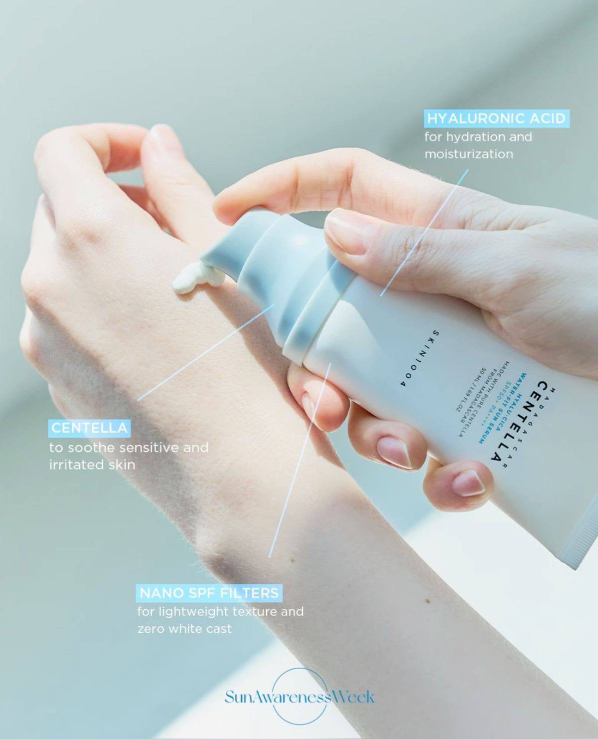 CENTELLA MADAGASCAR WATER FIT SUN SERUM HYALU-CICA