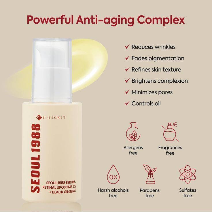 KSECRET Seoul 1988 Serum Retinal Liposome 2% + Black Ginseng
