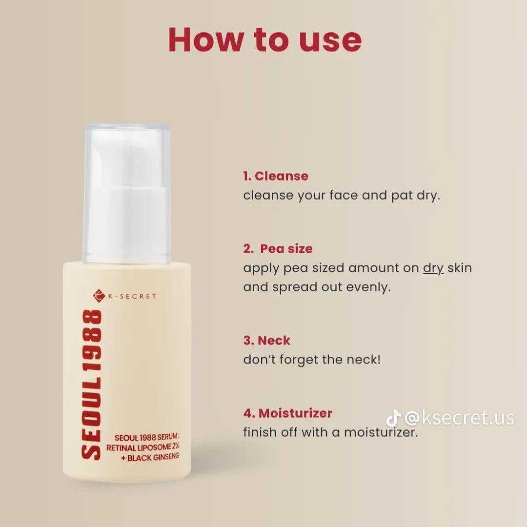 KSECRET Seoul 1988 Serum Retinal Liposome 2% + Black Ginseng