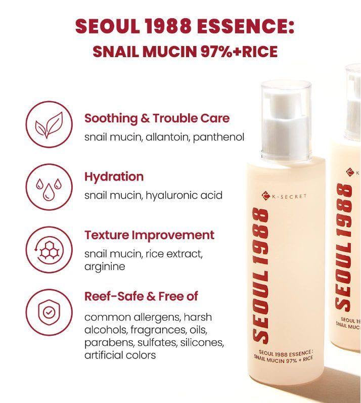 Seoul 1988 Snail Mucin 97% + Rice