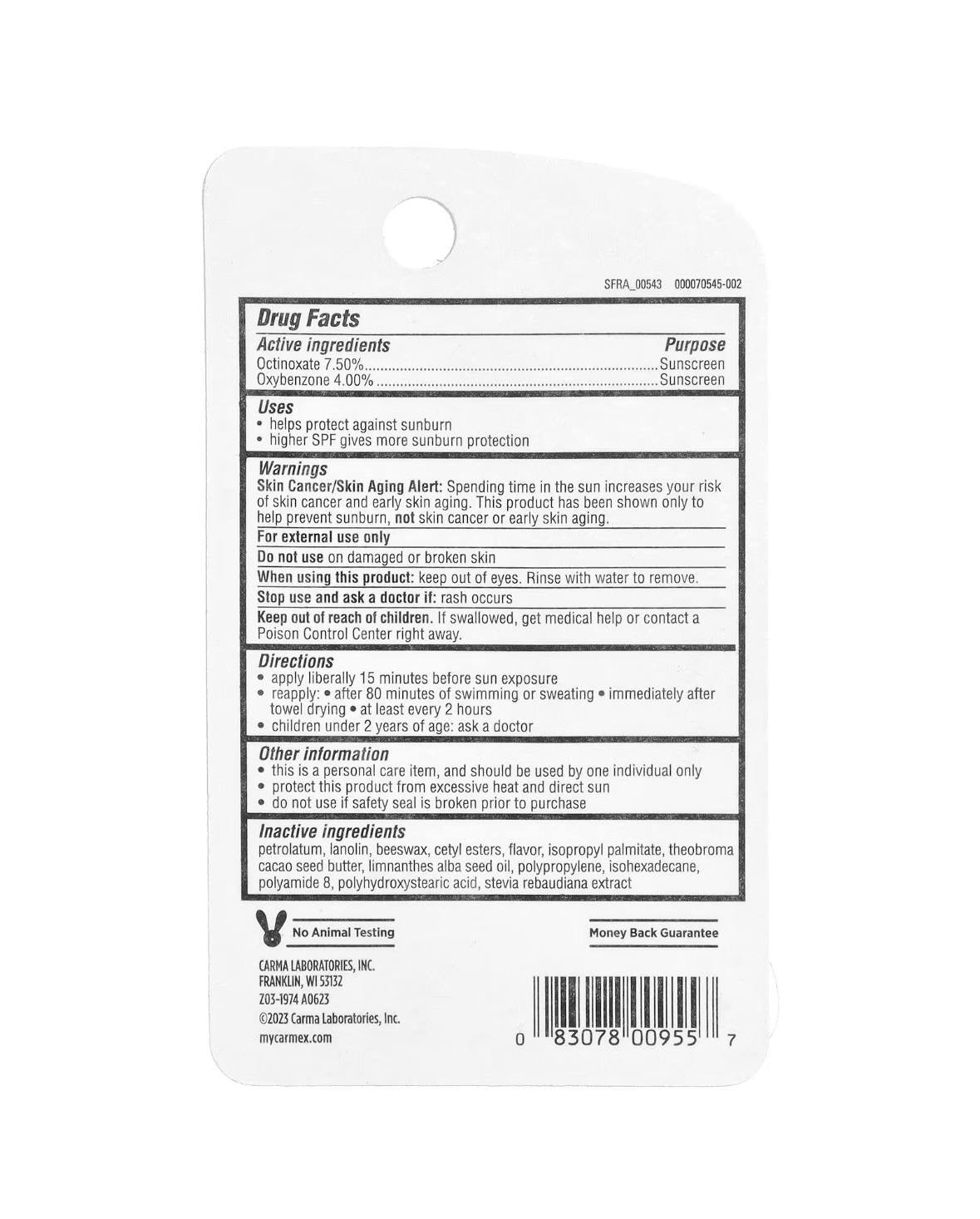 Carmex Daily Care Lip Balm SPF 15